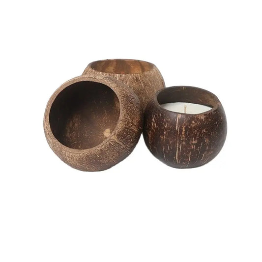 NatureBell Handmade Coconut Shell Candle Holder